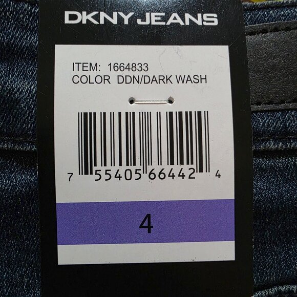 DKNY Jeans Denim Bermuda Mid Rise Cuffed Short Stretch Women's Size 4 Blue - Picture 5 of 10